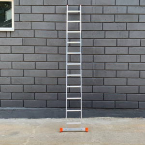 Алюминиевая односекционная приставная лестница на 11 ступеней фото 1 ТехПром