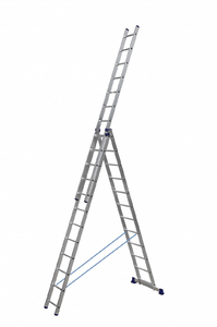 Алюминиевая трехсекционная лестница усиленная 3 х 12 ступеней (полупрофессиональная) фото 1 ТехПром