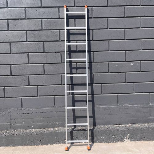 Алюмінієва односекційна приставна драбина 2.52 м ТЕХПРОМ на 9 сходинок