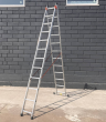 Алюминиевая двухсекционная лестница 5.62 м ТЕХПРОМ 2 х 12 ступеней