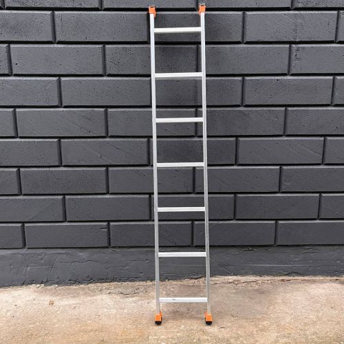 Драбина алюмінієва 2 м приставна односекційна ТЕХПРОМ на 7 сходинок