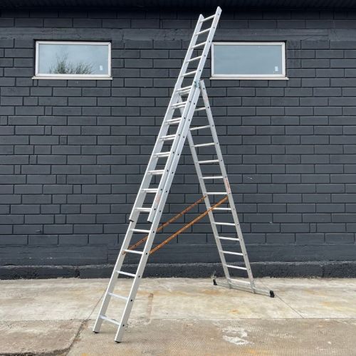 Драбина професійна алюмінієва 9 м трисекційна 3 х 13 сходинок