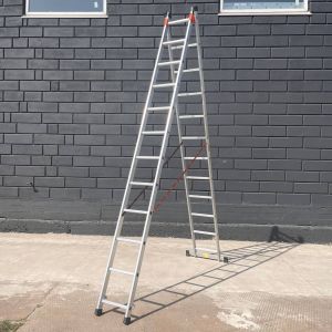 Драбина професійна 6 м двосекційна 2 х 14 сходинок алюмінієва
