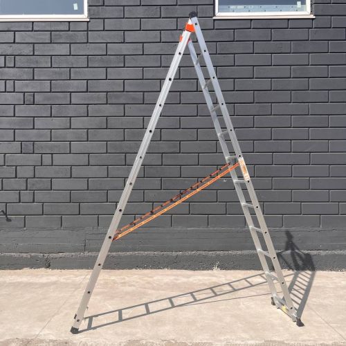 Драбина професійна 7.6 м двосекційна 2 х 15 сходинок алюмінієва 