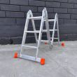 Драбина трансформер алюмінієва чотирисекційна шарнірна 4 x 3 сходинки