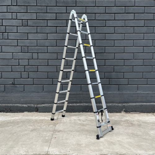 Драбина телескопічна 5 м двостороння 2 x 8 сходинок