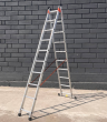 Лестница алюминиевая 5 м двухсекционная Техпром 2 х 10 ступеней