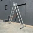 Лестница усиленная алюминиевая 7 м трехсекционная 3 х 10 ступеней