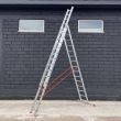 Лестница алюминиевая усиленная 10.57 м трехсекционная 3 х 15 ступеней