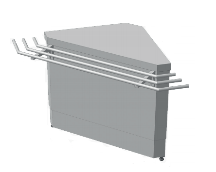 Нейтральний елемент кутовий (НЕ-К) зовнішній 90° МАЙСТЕР 304/430 (без полиць)