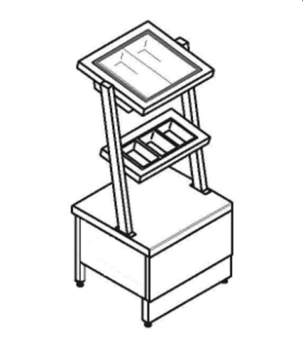 Помічник універсальний (ПУ) стійка МАЙСТЕР 304/430 FRIGATA 630.0 (мм)