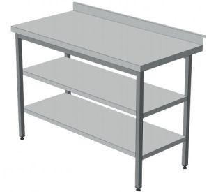 Стіл виробничий пристінний (з двома полицями) СП2П 600, 430-201-430