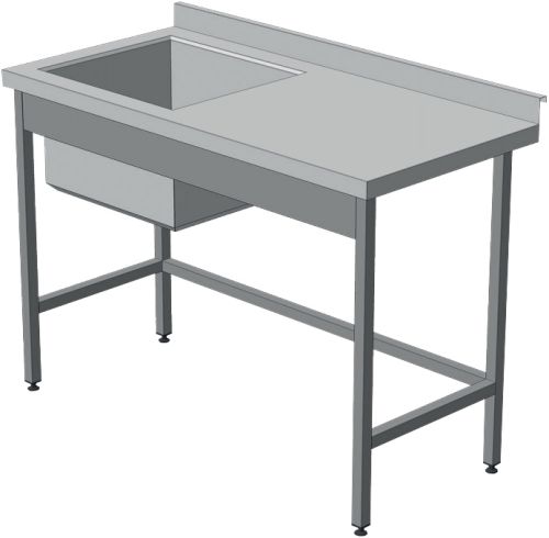 Стіл виробничий з ванною зварною (без полиці) СПВС