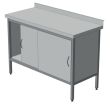 Стіл-тумба з розсувними дверима СППДВК (з полицею) ЕТАЛОН 1100 х 600 (мм)