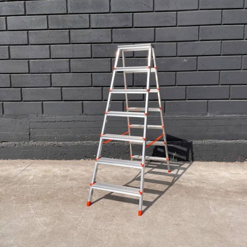 Драбина алюмінієва двостороння 7+7 сходів