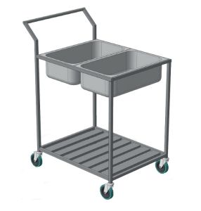 Візок кухонний для заготівок GN 2/1 (з полицею)