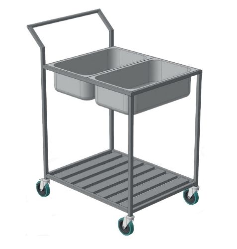 Візок кухонний для заготівок GN 2/1 (з полицею)