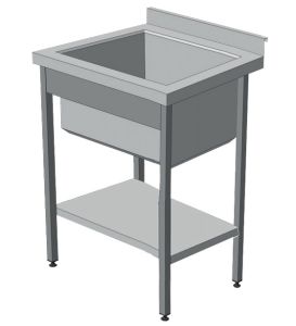 Ванна мийна зварна розбірна AISI 304 (з полицею)