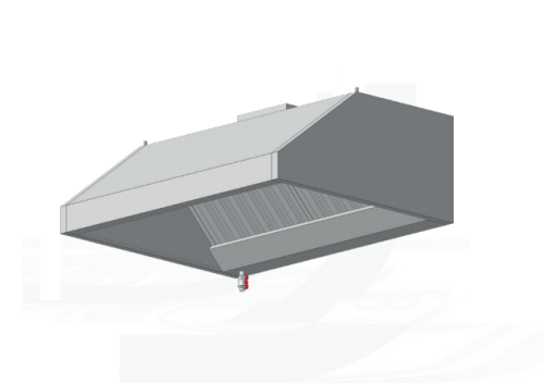 Зонт острівний з освітленням ЗВВП (AISI 430) 2300 х 2300 х 450 (мм)