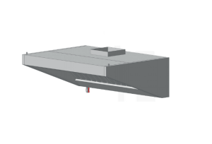 Зонт пристінний з освітленням ЗВВП (AISI 430) 1000 х 1000 х 450 (мм)